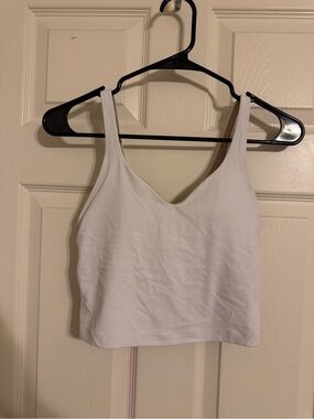 lululemon athletica White V‑Neck Crop Tank